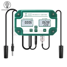 6-in-1 Multifunction PH/EC/TDS/SALT/Temp Water Quality Tester Wifi APP Control