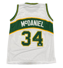 Xavier McDaniel Signed Seattle Sonics Custom Jersey Beckett Witness BAS COA