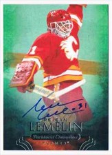 2011-12 PARKHURST CHAMPIONS AUTOGRAPHS REJEAN LEMELIN AUTO CALGARY FLAMES #77