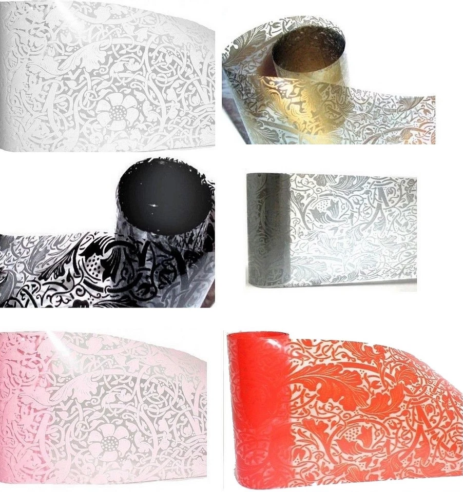 Transferfolie Lace 15cm x 4 cm auch für Stamping. Nagelfolie Set / Farbauswahl: