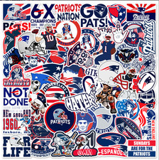 50pcs Waterproof Vinyl Stickers New England Patriots NFL Football Phone Luggage