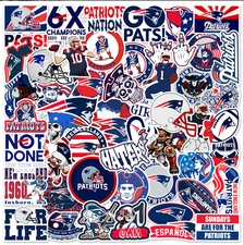 50pcs Waterproof Vinyl Stickers New England Patriots NFL Football Phone Luggage