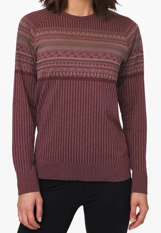 Novo com etiquetas~Pulôver Lululemon Rest Less granada relaxada casca antiga amoreira fosco GG - Imagem 2 de 4