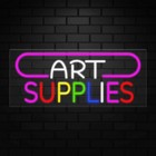 Art Supplies Sign for Business Displays | Led Flex Neon | 32"W x 13"H x 1"D