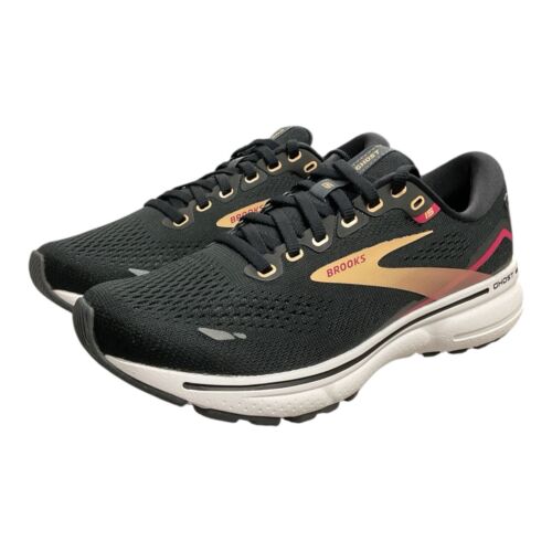 Brooks Ladies Ghost 15 Running Shoes Black/Orange/Raspberry 120380 1B 005 Sz 6