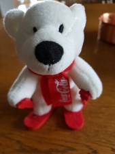 Coca Cola +Pl&uuml;sch - B&auml;r ** mit Ski * H&ouml;he - 13 cm+ Rarit&auml;t+ Top+ Sammler