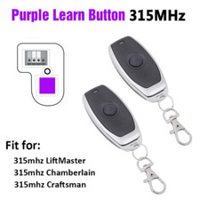 315MHz Purple Learn Button Garage Door Remote...