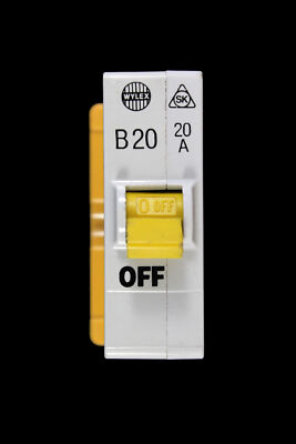 WYLEX 20 AMP CURVE B 3kA MCB SCHUTZSCHALTER PUSH PLUG IN SK