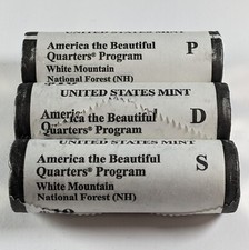 2013 PDS White Mountain Washington Quarters Rolls in Original Wrap