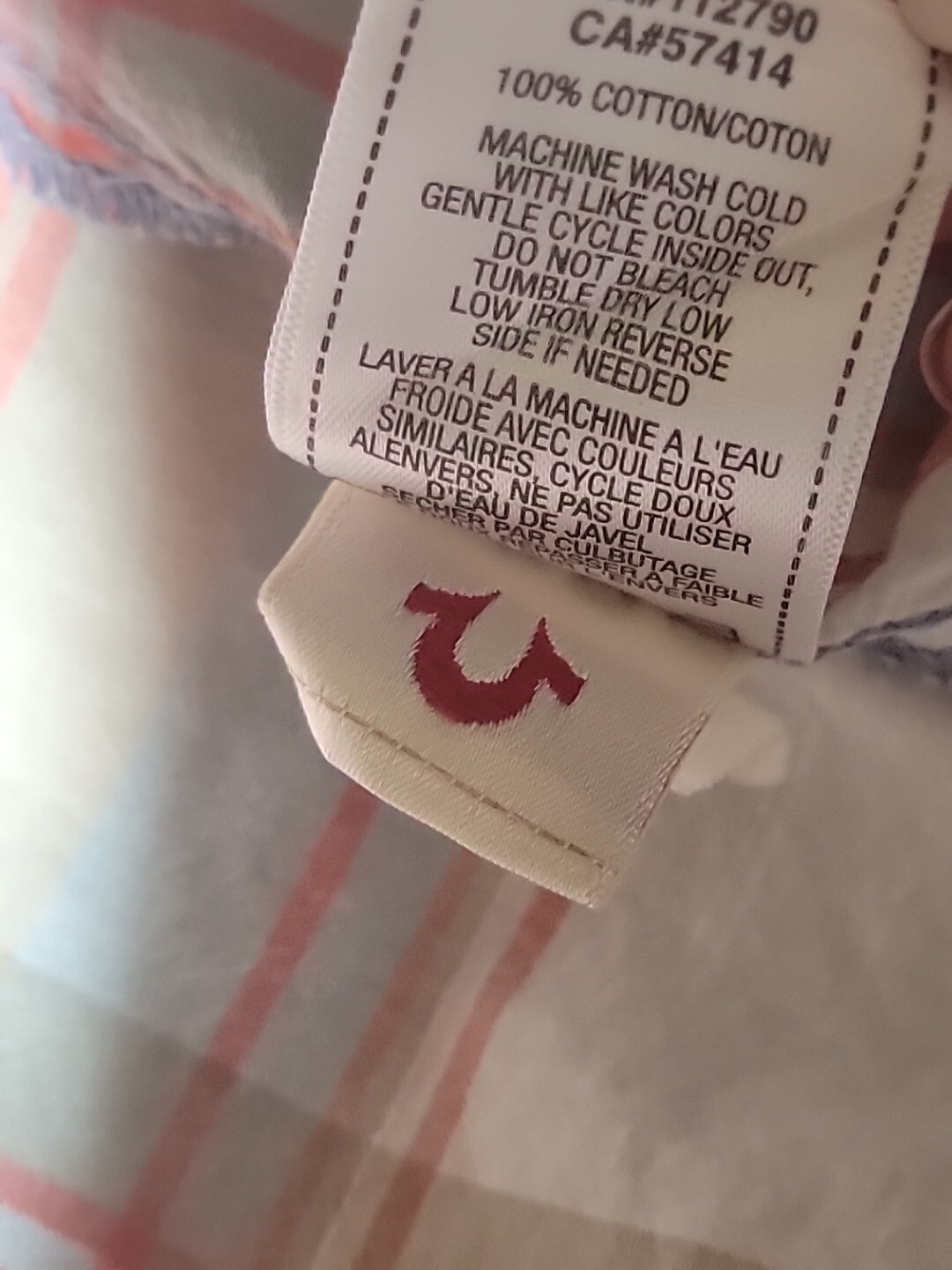 True Religion Western Pearl Snap Button Down LS Size M Women's Plaid Shirt #C thumbnail 15