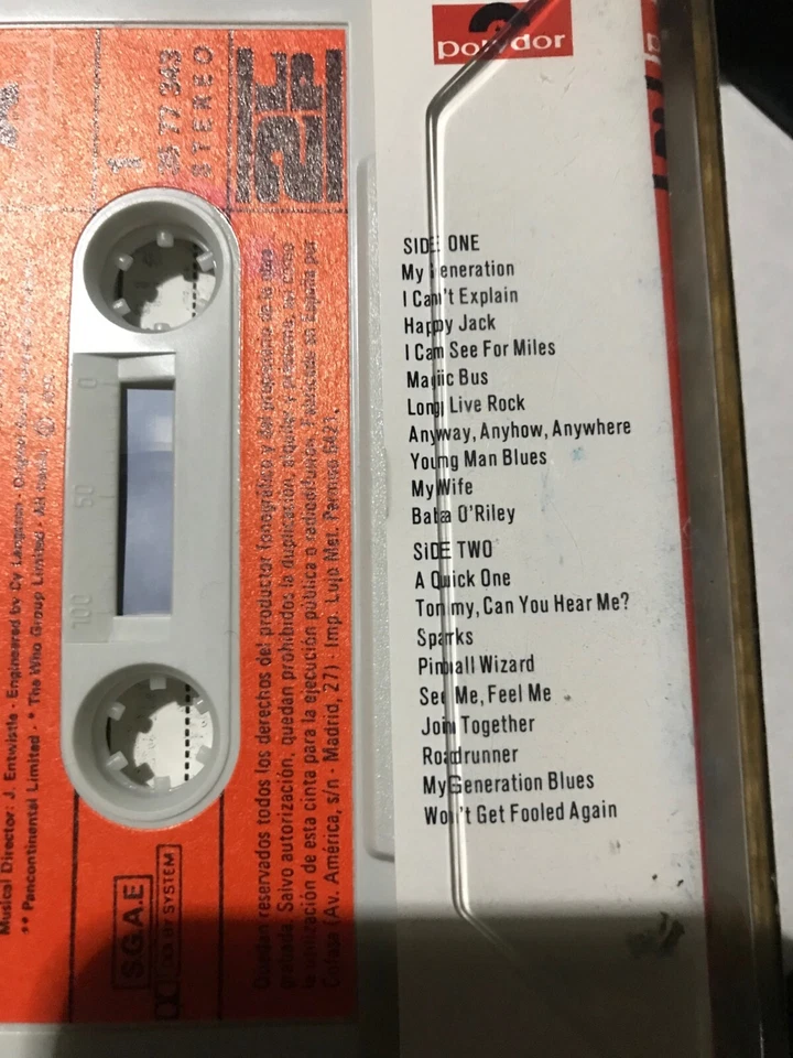 THE WHO - KIDS ARE ALRIGHT SPANISH CASSETTE TAPE POLYDOR 1979 CLASSIC ROCK - Imagen 2 de 2