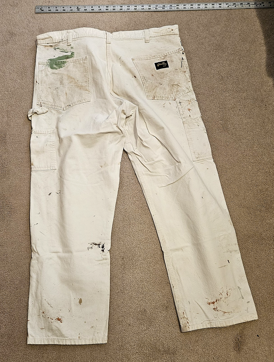 パンツ vintage white painter pants 32 Vintage 1970s DEE CEE White Carpenter Painters Pants 32 x 33