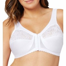 GLAMORISE White Full Figure MagicLift Support Bra, US 46B, UK 46B, NWOT