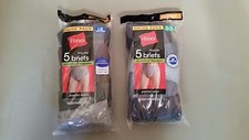 new mens hanes 5 pack tagless briefs. assorted colors