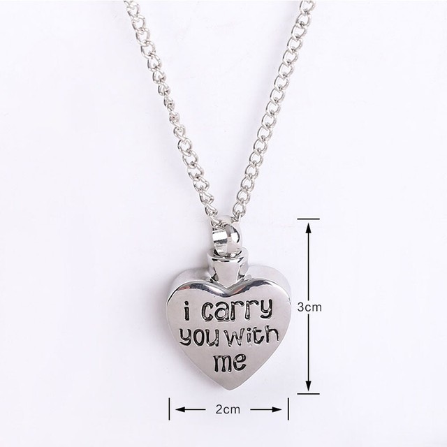 Jewellery Cremation Ashes Pendant Keepsake Necklace ...