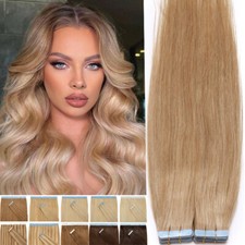 Tape In Thick Full Head 100 Remy Armenian/Indian Human Hair Extensions Skin Weft