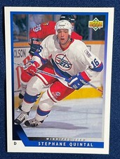 1993-94 UPPER DECK #529 STEPHANE QUINTAL (WINNIPEG JETS) HOCKEY CARD