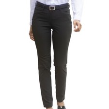 Edwards Women  s High Rise Flex Chino Pants Black Size 16 UL Retail 45