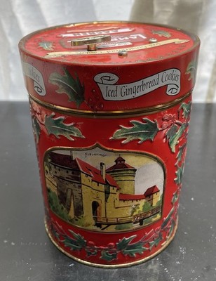 Vintage Lambertz Musical Tin, Play Christmas Tune, Made In Germany