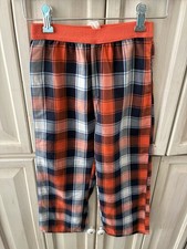 Boys 100 Cotton Pajama Pants Red Black White Plaid Size 7