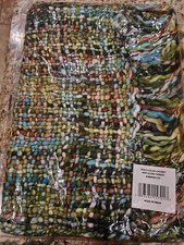 Multi Color Chunky Knit Scarf Forest HBW907 FO