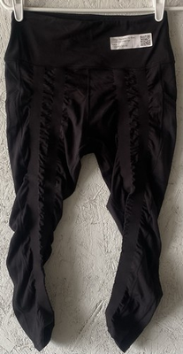 #ad #ad Sweetflexx NWT Women’s Black Resistance Band Capri W Pockets Leggings Size 8 $25.00