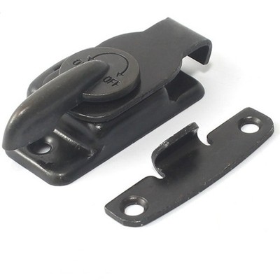 Rotary Toggle Latch Lock   ON/OFF Twist Lock for Door Window Partitions Black