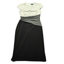 Lauren Ralph Lauren Sheath Dress Womens 2 Multi Colorblock Cap Sleeve Back Zip