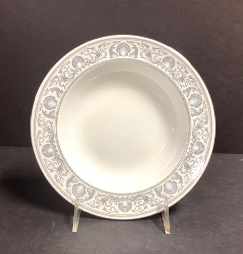 Wedgwood ~ Dolphins R4652 Platinum Trim ~ 8 in. Rim Soup Bowl (s)