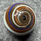 Handmade Marble Gold Lutz ( Corkscrew - Spiral ) 1 Inch +-  (S15) — photo 1
