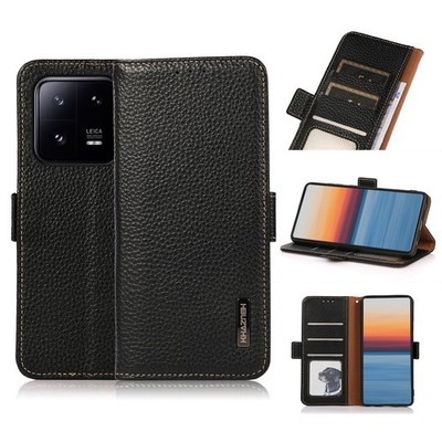 Echtleder Klapphülle Flip Magnet Cover Foto Rahmen Handy Case Ständer für Xiaomi