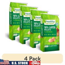 16 Natural Layer Pellets Chicken Feed Complete Nutrition Healthy Eggs 40 lbs New
