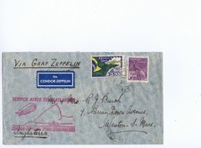 ZEPPELIN Beleg PERNAMBUCO-Friedrichshafen-Weston-S-Mare 26.9.1933