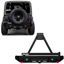 Vijay Fit 1997-2006 Jeep Wrangler Tj Rear Bumper With Led Light Spare Tirerack Vijay Fit 1997-2006 Jeep Wrangler Tj Rear Bumper With Led Light Spare Tirerack