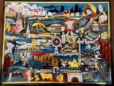 TEXAS, Lone Star State, Andenken USA Exclusive Work of Art by REHA Glas Chicago