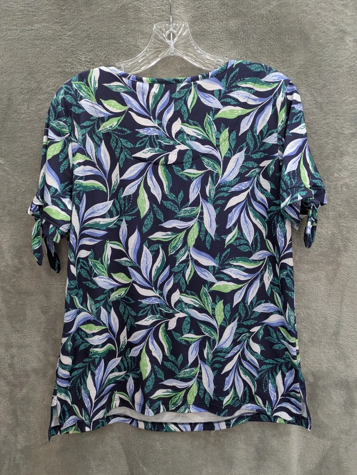 Camisa Estampado Botánico Para Mujer Grande Hoja Estimada Informal Tropical Resort Foto 4 de 4