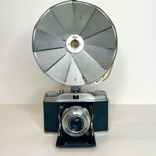 Ansco Regent Black 35mm Folding Camera Agfa Apotar 50mm f/3.5 Flash Case