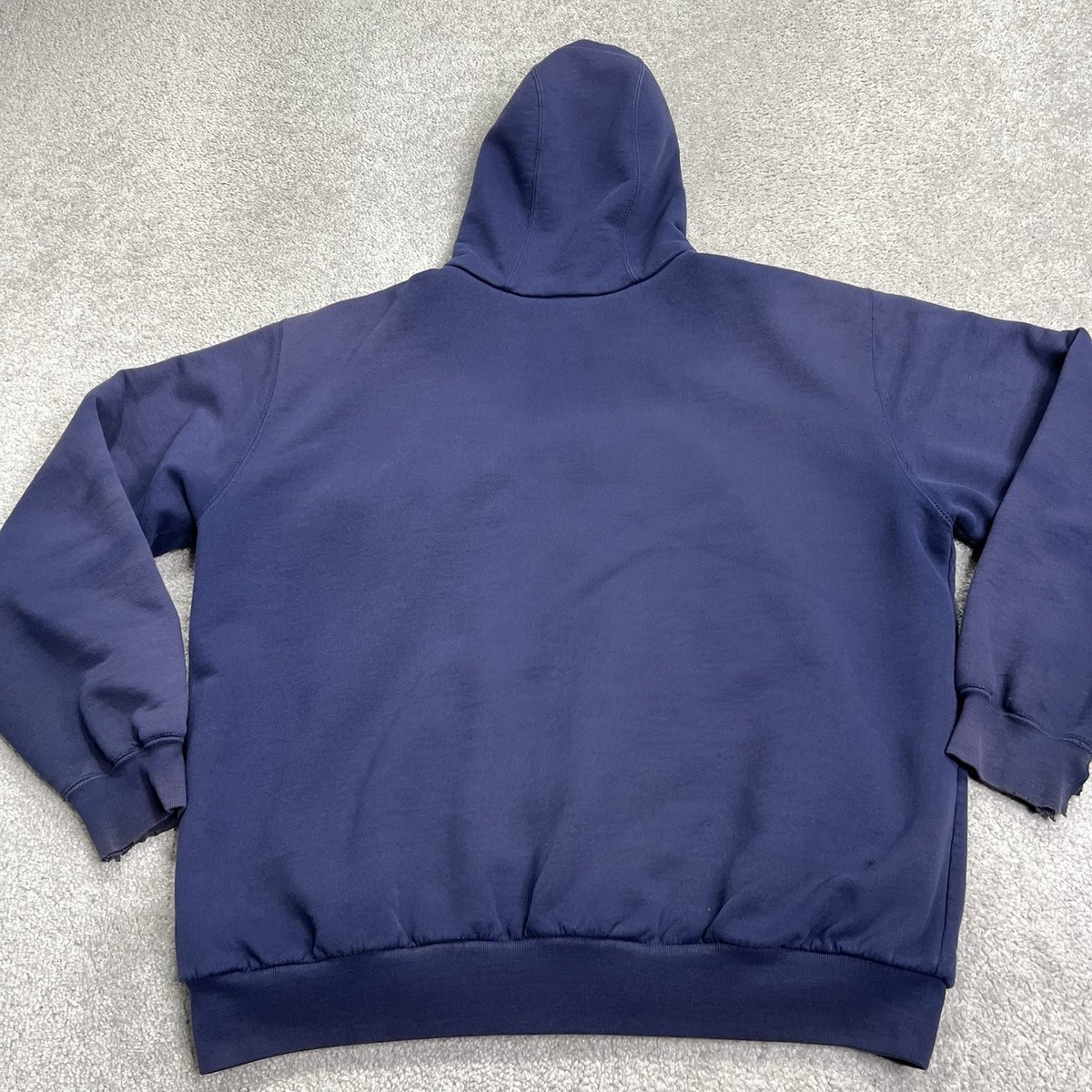 Carhartt Hoodie Men XL Zip Thermal Lined Sweatshirt Blue