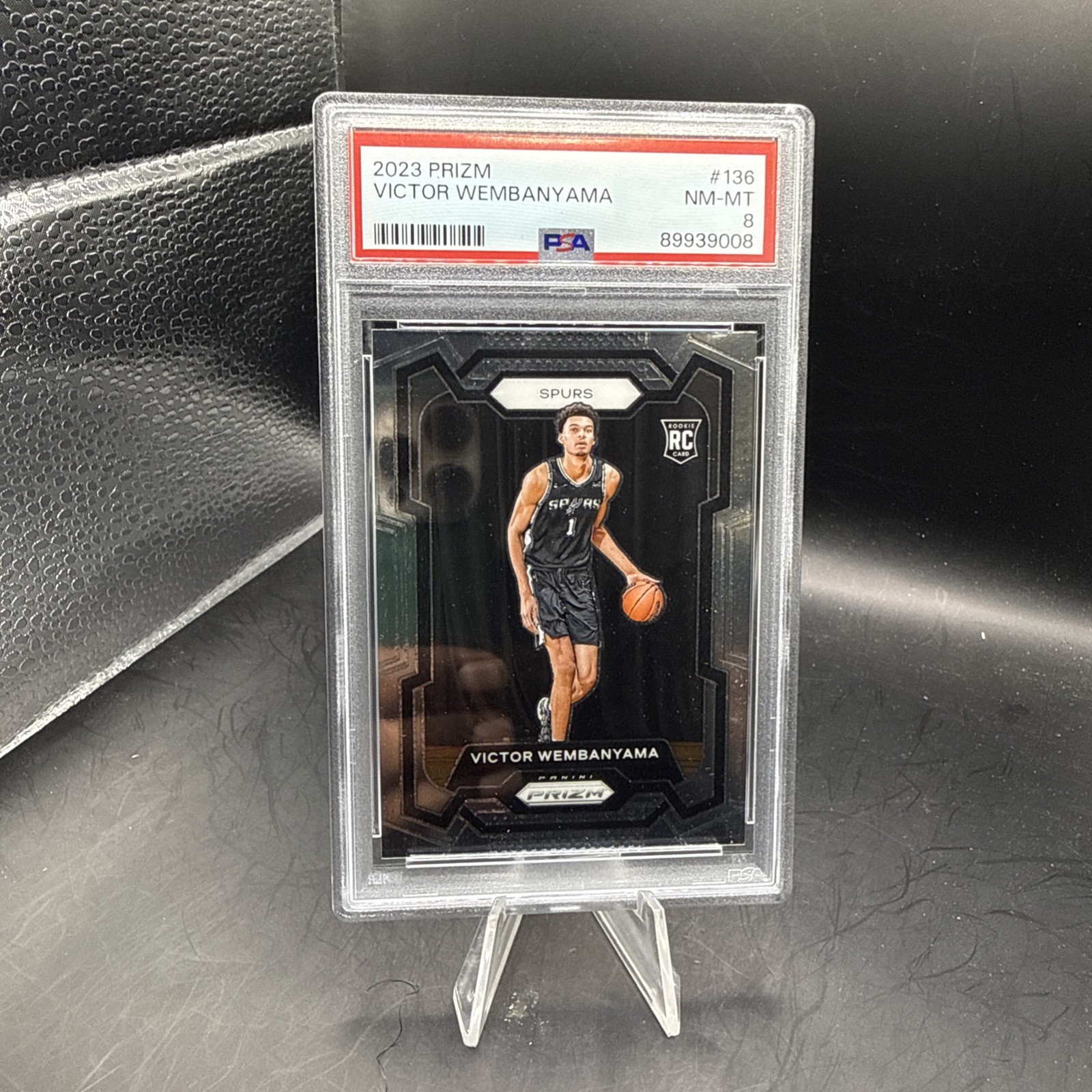 Panini Prizm Victor Wembanyama #136 Base RC PSA 8 San Antonio Spurs