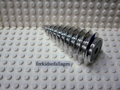 Lego Spiral Cone Chrome Silver Drill #71612cx1 Rock Raiders 4940