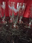 Floral Etched Pilsner Beer Glasses Set of 5 See Photos…. 4 Perfect 1 Small Chip — photo 2
