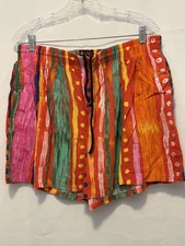 JAMS WORLD Womens Shorts Size-XL Casual Summer Aloha Wear Beach Outfit