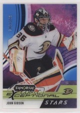 2021-22 Upper Deck Synergy Exceptional Stars Blue 240/299 John Gibson #ES-JG z6b