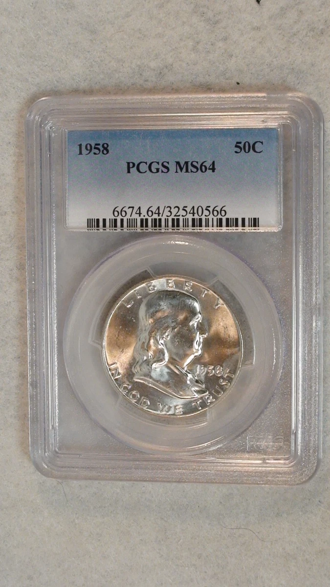 1958 Grade MS 64 Franklin Half Dollars (1948-1963) for sale | eBay