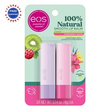 Lip Balm 0.14 Oz 2 Pack Raspberry Kiwi Splash Passionfruit Agave Natural All-Day