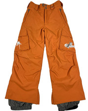 Burton Snow Pants Youth Small Orange Insulated Ski Snowboard Waterproof Winter