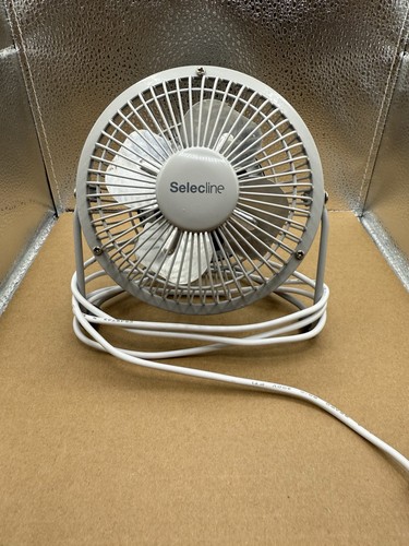Work Office Desk Comfort Zone 4 Inch USB Powered Desk Fan - Silver - Picture 2 of 5