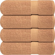Luxury 100 Ring-Spun Cotton Bath Towels Set of 4 27X54 Inches Soft, Absorbe