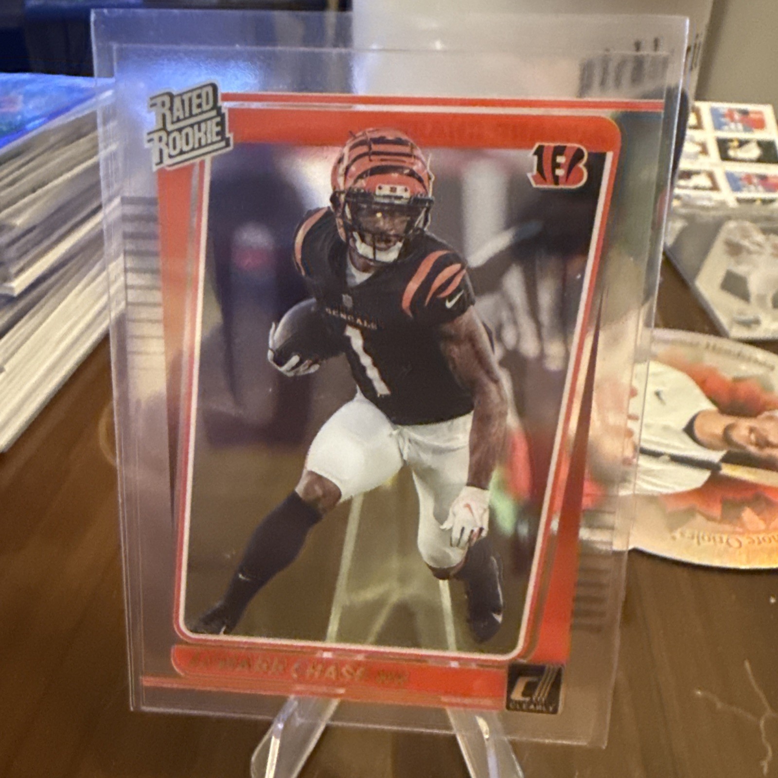 2021 Panini Clearly Donruss - Rated Rookie Ja'Marr Chase #63 (RC)