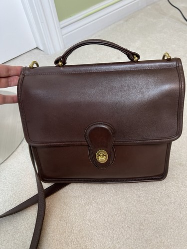 Coach Vintage Mahogany Leather Willis Crossbody Bag Gold Hardware 9927 - Picture 2 of 21
